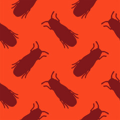 beetle bug seamless pattern vector illustration