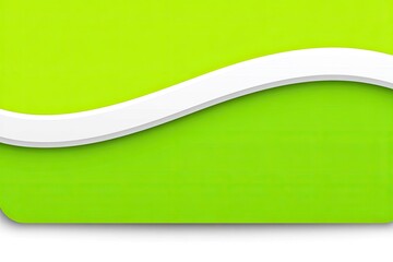 Bright lime green background with a white wavy line
