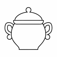 Cookie Jar Line Art Vector
