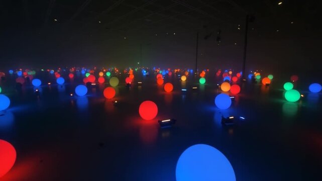 A room filled with lots of different colored lights