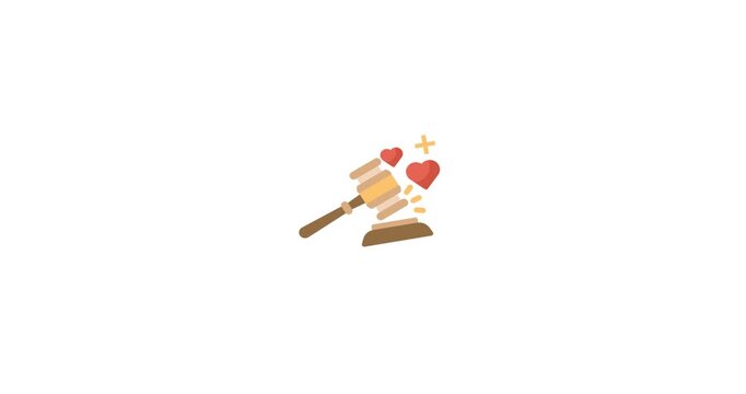Animated auction icon representing auction concept for digital use
