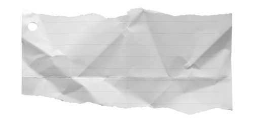 blank crumpled lined paper notebook paper with torn edges isolated on transparent background,note paper message office business tag sign