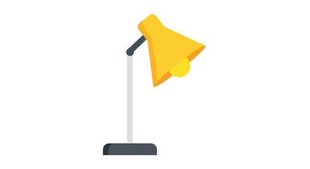 Illuminating illustrations: a minimalist design of a classic desk lamp promoting focus and study habits with its bright yellow light and sturdy frame