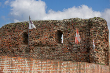 Ruins of gothic Teutonic Order 13th century Torun Castle, Torun, Poland