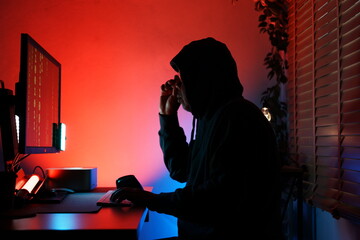 male hand typing on a laptop with programming code on the screen, representing software development. Perfect for coding, IT solutions, digital technology,
