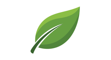 Isolated green leaf illustration symbolizing nature's organic growth and renewal vitality and fresh foliage presented on a clear backdrop