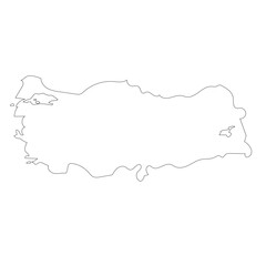 Turkey map vector outline
