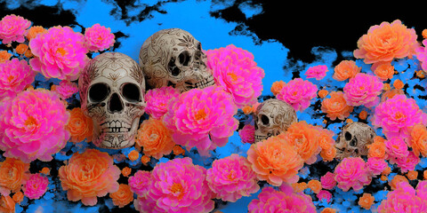 Dia de Muertos. fondo. ambiente.