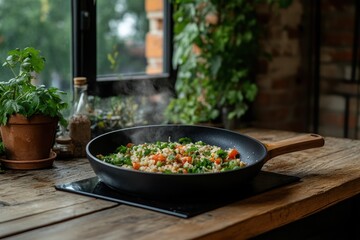 Wholesome Home-Cooked Meal with Fresh Natural Ingredients