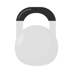 Flat vector illustration of a kettlebell. Minimalist fitness equipment icon for gym, training, workout programs, healthy lifestyle designs, posters, apps, and sports projects.