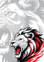 Roaring White Wolf Head Jersey Background