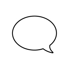 Naklejka premium Simple outline of a speech bubble shape on transparent background