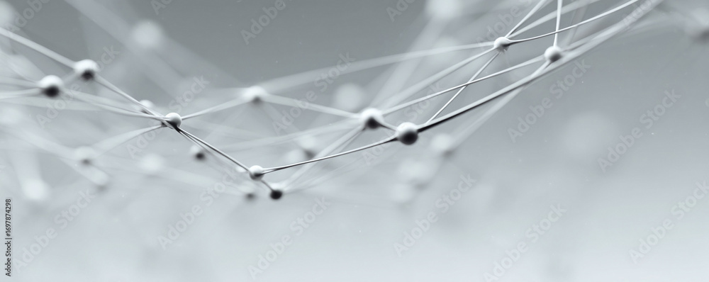 Aufkleber abstract network of interconnected nodes. great for illustrating concepts like connections, data, te