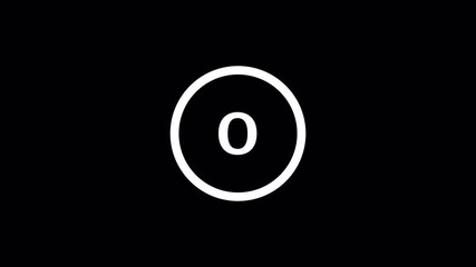 3 Second countdiwn timer animation video. 3 to 1 countdown video with transparent background. three, two, one animation video. countdown animation vedio with alpha channel in 4k.