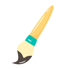 Paintbrush with Brown Paint