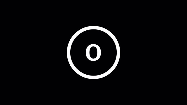 3 Second countdiwn timer animation video. 3 to 1 countdown video with transparent background. three, two, one animation video. countdown animation vedio with alpha channel in 4k.