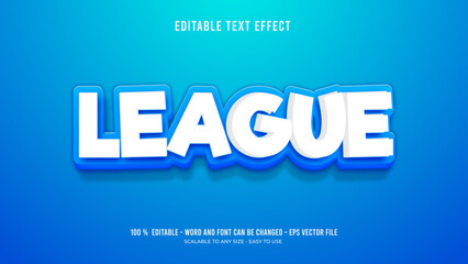 league editable text effect