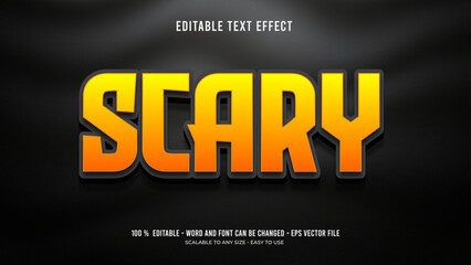 Obraz premium scary editable text effect