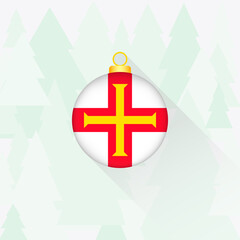 Guernsey National Flag Christmas Decoration.
