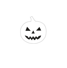 Cute Pumpkin Outline Vector | Halloween Clipart SVG