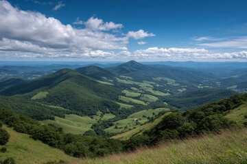 Fototapeta premium experience enchanting summer landscapes of states in usa featuring lush green hills of west virginia