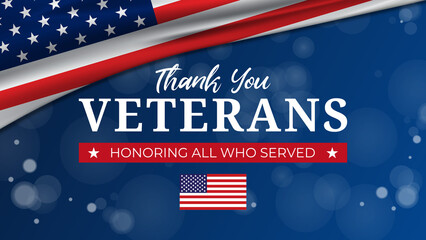 Veterans Day USA Flag Background