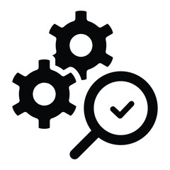 searching management data solid icon vector design good for web or mobile app