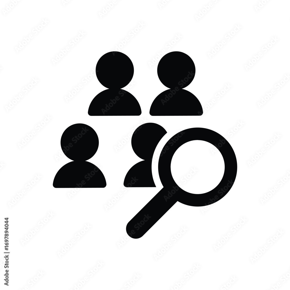 Poster search member solic icon vector design good for web or mobile app