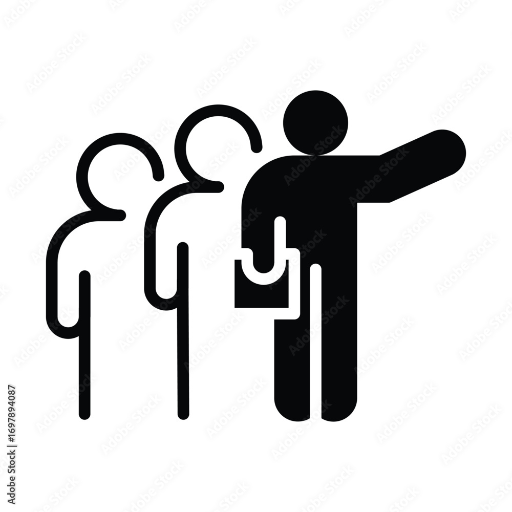 Poster team leader solid icon vector design good for web or mobile app