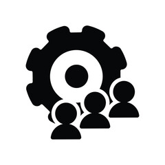 team management solid icon vector design good for web or mobile app