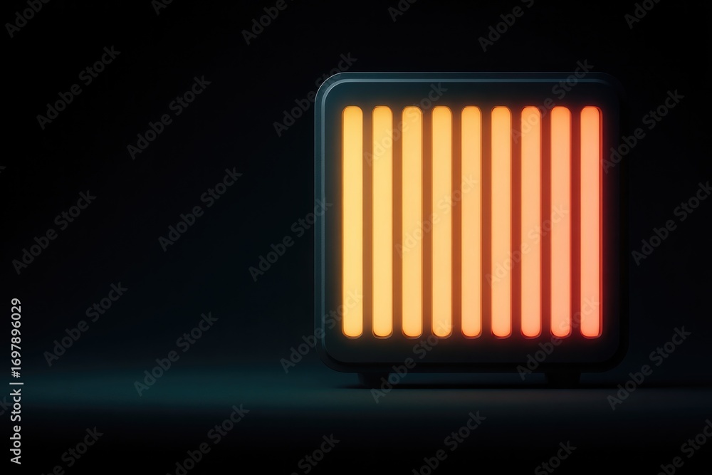 Poster illuminated panel with gradient colors showcases modern design a
