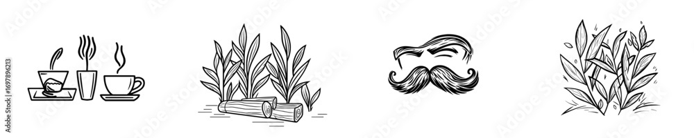 Poster the icon design illustration is set in a hand drawn style, suitable for both web and app application