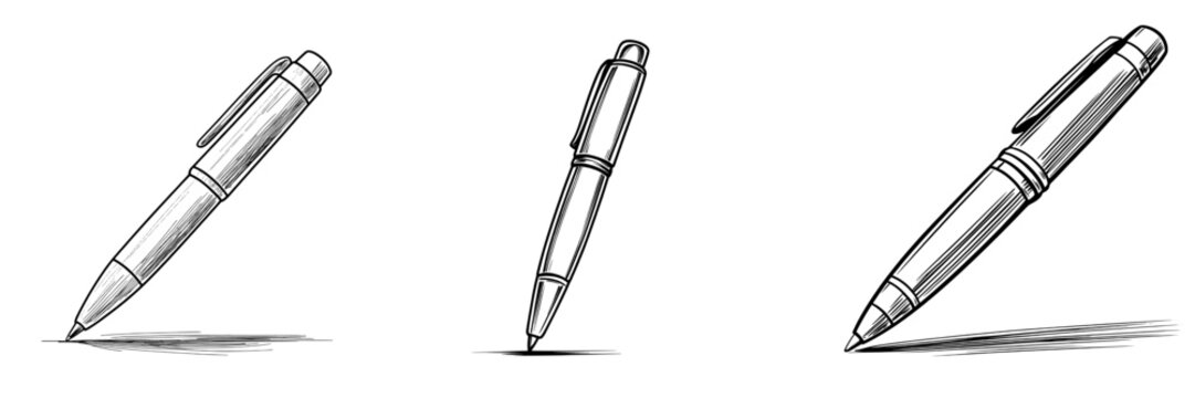 The flat symbol that represents a pen and undersign is an iconic image of signing and underwriting