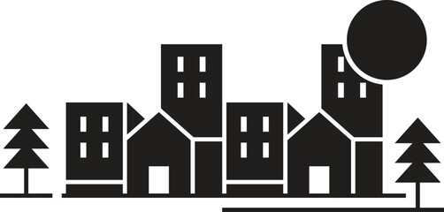 Naklejka premium Vector log cabin house silhouette collection mountain home lodge country architecture design illustration 100 editable stock vector