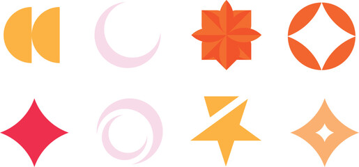 Vector set of minimalism Geometric Shapes. Graphic Elements