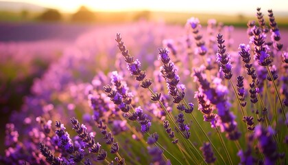 Obraz premium Lavender field at sunset (3)