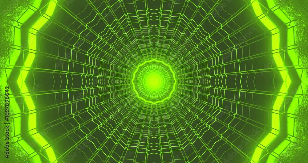 Poster a mesmerizing green tunnel creates a captivating visual journey, featuring a seamless loop that draw