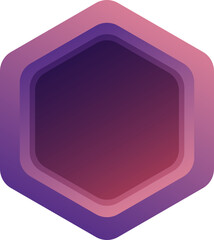 Modern Gradient Hexagon Badge