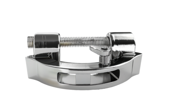 Steel clamp with flat screw tightening mechanism and strong hold grip - Powered by Adobe