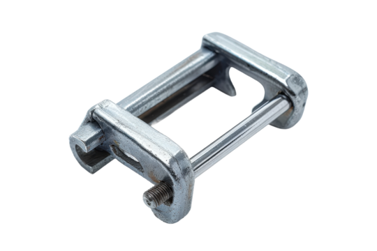 Metal hand grip strength training device isolated on white background