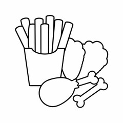 Crispy Snack Line Art Vector Design