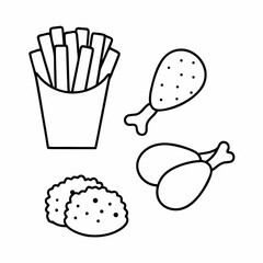 Crispy Snack Line Art Vector Design