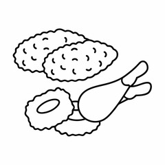 Crispy Snack Line Art Vector Design