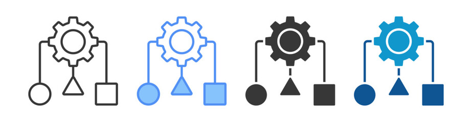 Organization Icon Set Multiple Style Collection