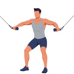 Flat design vector illustration about gym. Fitness and workout concept with people exercising, healthy lifestyle, sport activity, and training elements on white background.