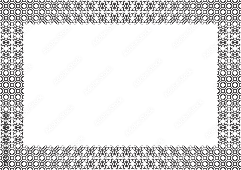 Poster illustration frame of a minimalist abstract design with geometric shapes and lines