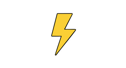 Vectorized thunder bolt arrow sign for business energy concept