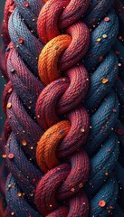 Intricate braided pattern forms a captivating background texture Perfect for design projects needing a woven, textured, or intricate feel Ideal for websites, branding, and crafts , handmade, threads