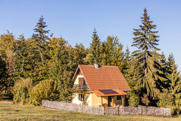 Obraz premium Rural house in Velika Livada settlement near Mitrovac village, Serbia