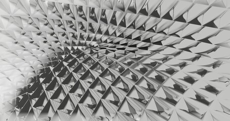 Abstract silver background geometric pattern of design 3d render